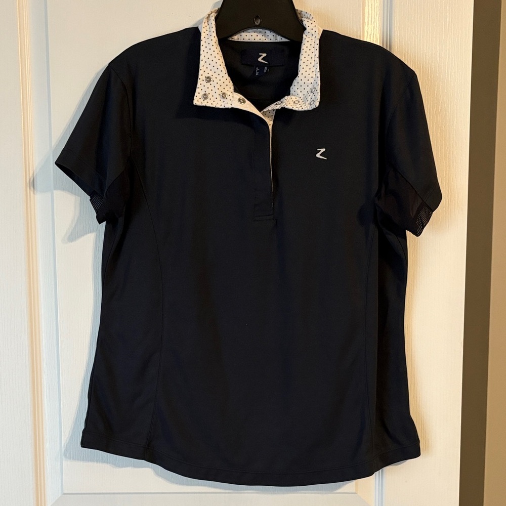 Horze navy short sleeve shirt size 12